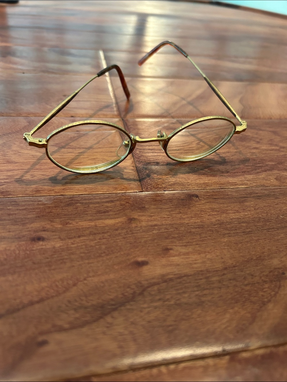 RARE Matsuda Japan Vintage Eyeglasses Antique Gold Round Frame